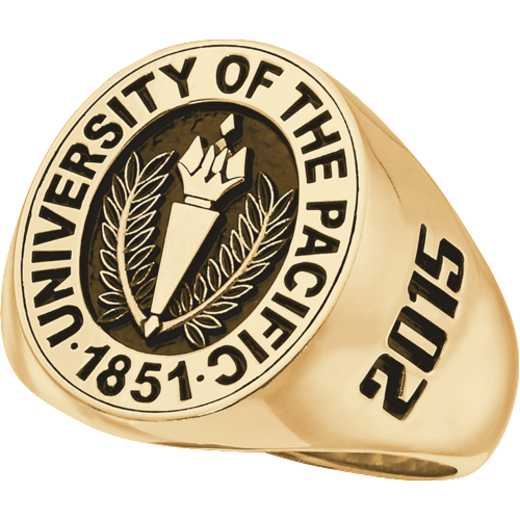 University of The Pacific Men's 4810L Round Signet Ring